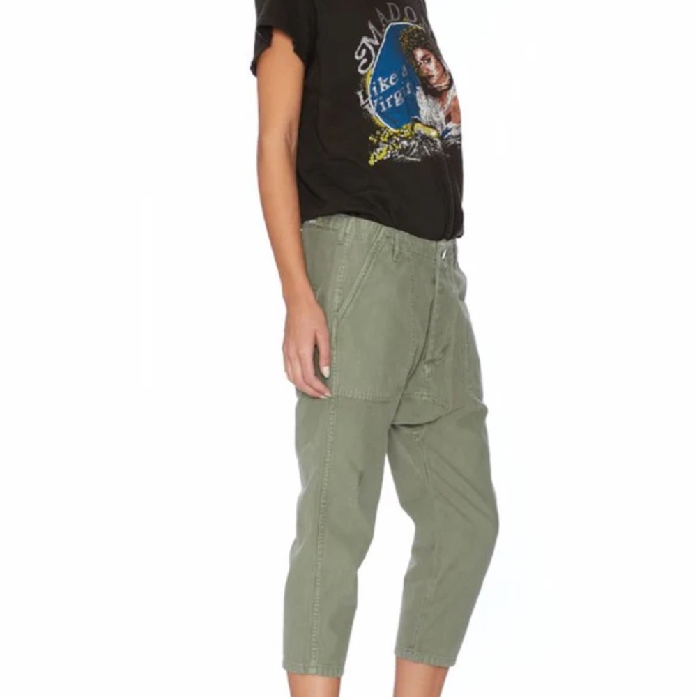 Etienne Marcel Denim Stylish Olive Cropped Pants NWOT - Picture 3 of 3